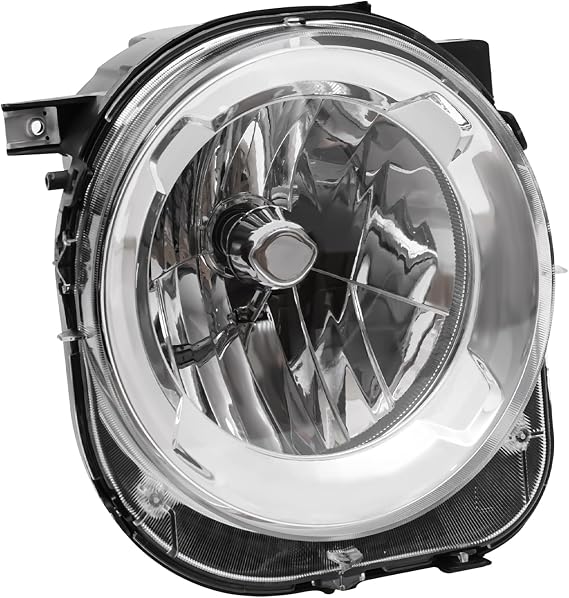 Front Halogen Headlight Assembly Compatible Left+Right Side Driver & Passenger Head Lights Direct Replacement Headlamps Perfect Match Assy Set for 2019 2020 2021 2022 2023 Jeep Renegade (Left)