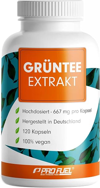 Green Tea Capsules Camellia sinensis from Profuel 500mg High Quality Green Tea Extract per Capsule with 98% Bioactive Polyphenols and EGCG and Antioxidant 60 Vegan Capsules