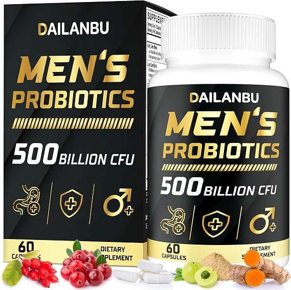 Probiotics for Men 500 Billion CFU, 16 in 1 Advanced Mens Probiotic, 60 CT