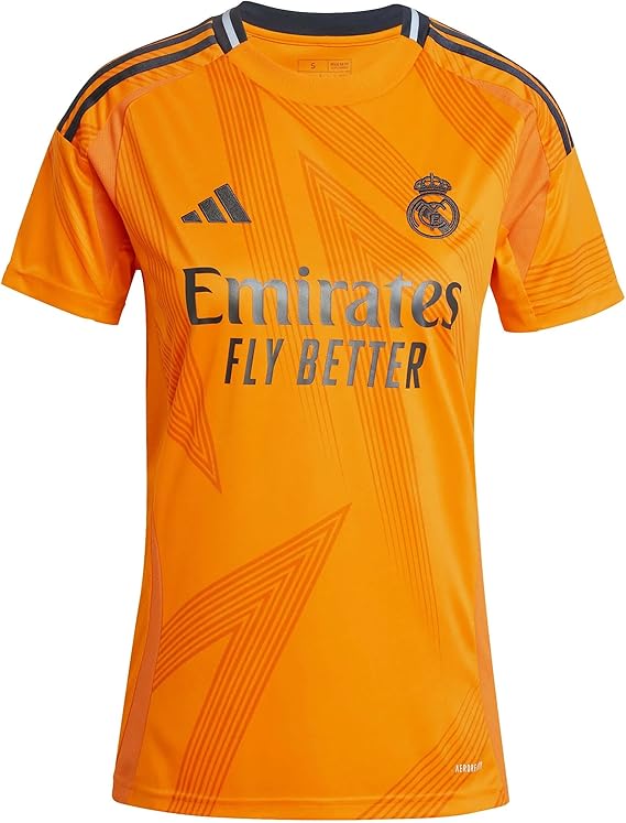 adidas Real Madrid Womens Away Jersey 2024/25 (US, Alpha, Large, Regular, Regular, Crew Orange)