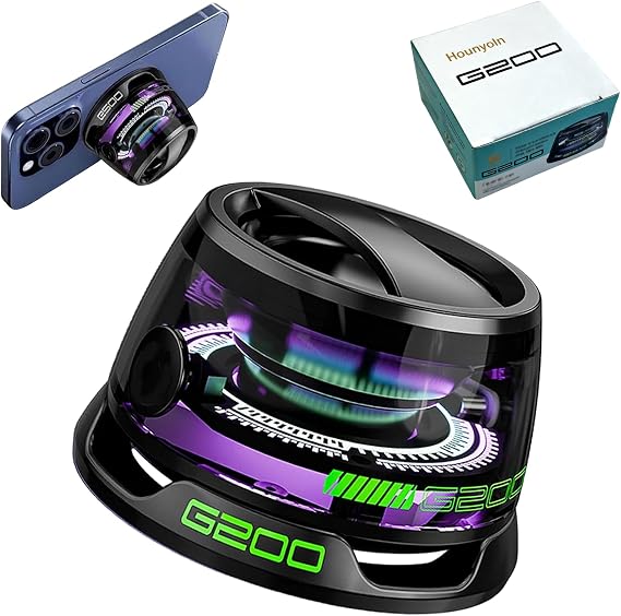 G200 Magnetic Bluetooth Mini Speaker with RGB Lights | ABS portable speaker delivers 3D surround sound with colorful light effects for daily use.