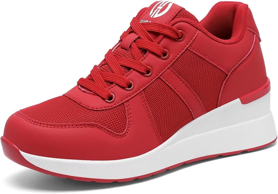 Wedge Sneakers for Women, Non-Slip Breathable High Heels for All Seasons