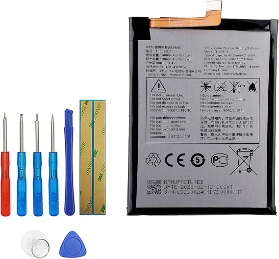 TLp038D1 Replacement Battery Compatible with TCL 10L T770H T770B TCL 10 Lite Alcatel 1s 2020 with Toolkit