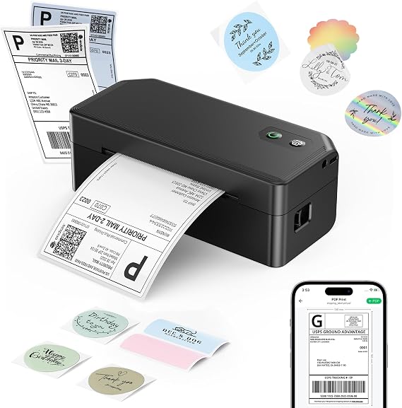 SVANTTO Bluetooth Thermal Label Printer, 4x6 Shipping Printer
