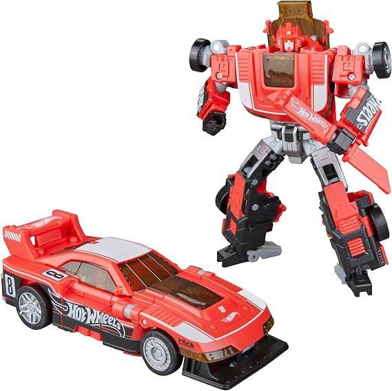 Transformers Collaborative Hot Wheels x GT-Scorcher, Deluxe Class 5-Inch Robot Action Figure Converts to Racecar, Ages 8+