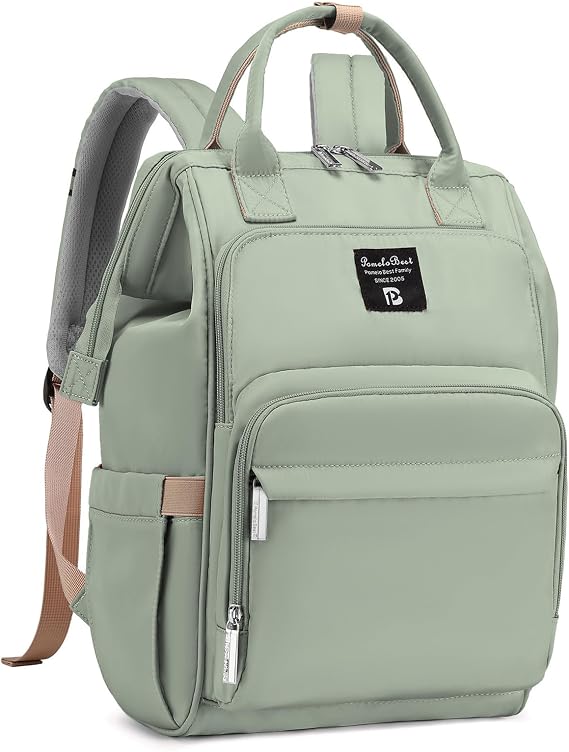 Pomelo Best Baby Changing Backpack Stylish Multifunctional Large Nappy Baby Bag with Changing Mat and Stroller Straps
