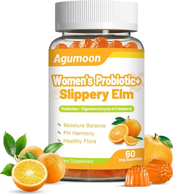 Probiotic Gummies with Cranberry,Slippery Elm for Women 60 Count