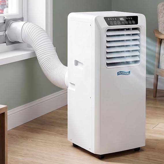 Portable Air Conditioner 9000 btu LED Control, 360° Wheels and Window Kit