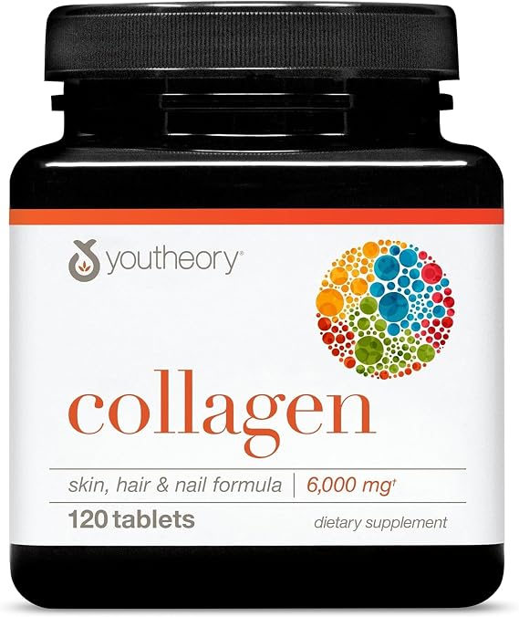 Youtheory Advanced Collagen, 6,000 mg, 120 Tablets, 20-Day Supply