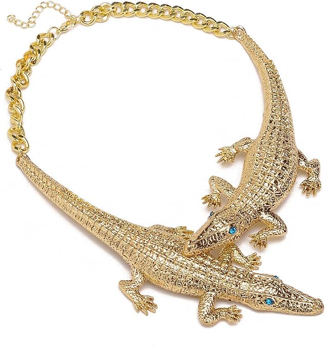 Fashion Silver Gold Rose Gold Adjustable Snake Crocodile Scorpion Chain Choker Collar Statement Bib Necklace Jewelry for Women
