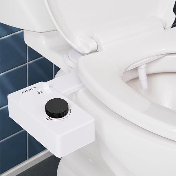 TUSHY Classic 3.0 Bidet Toilet Seat Attachment, White/Matte Black