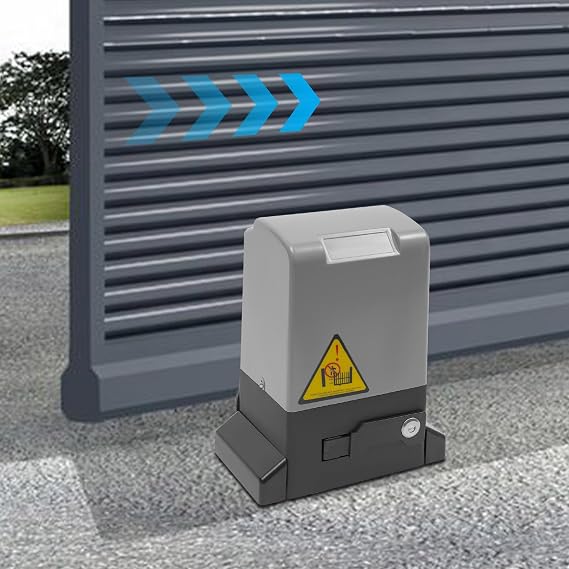 Automatic Sliding Gate Opener 1400LBS with 2 Remote Controls, Gate Operator Hardware Kit for Security, Electric Rolling Driveway Slide Gate Motor 370W