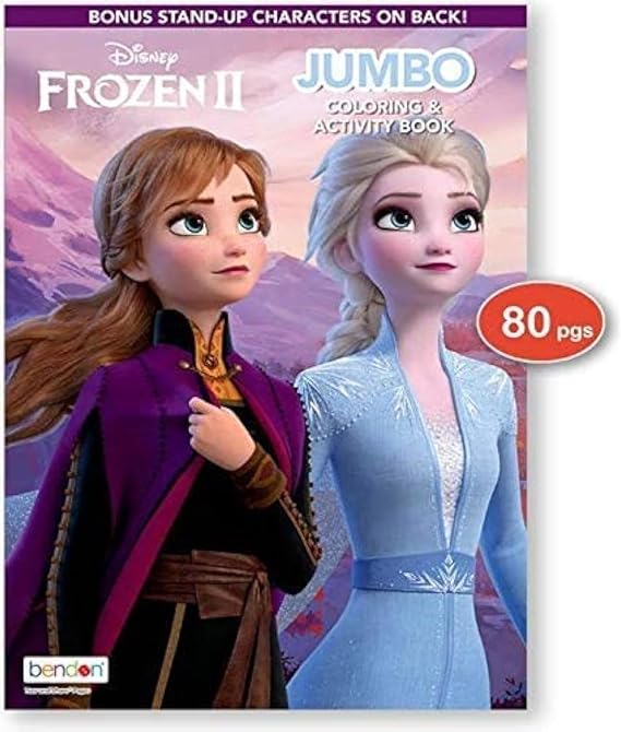 Bendon Frozen 2 Coloring Book Disney Arts Crafts Coloring, Painting Gift Set, Perforated Paper - Healthy Educational Play, for Kids Girls Boys Toddlers