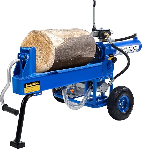 Gas Log Splitter 20 Ton, 209CC 7HP Hydraulic Wood Splitter, 8s Cycle