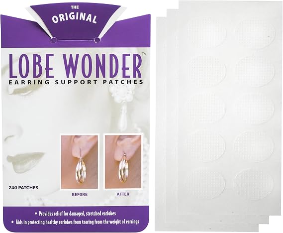 Lobe Wonder The Original Earring Support Patches 240 Clear & Latex-Free