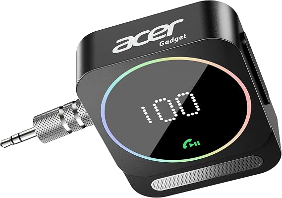 Acer Gadget Bluetooth Receiver for Car, 3.5mm AUX Bluetooth Car Adapter
