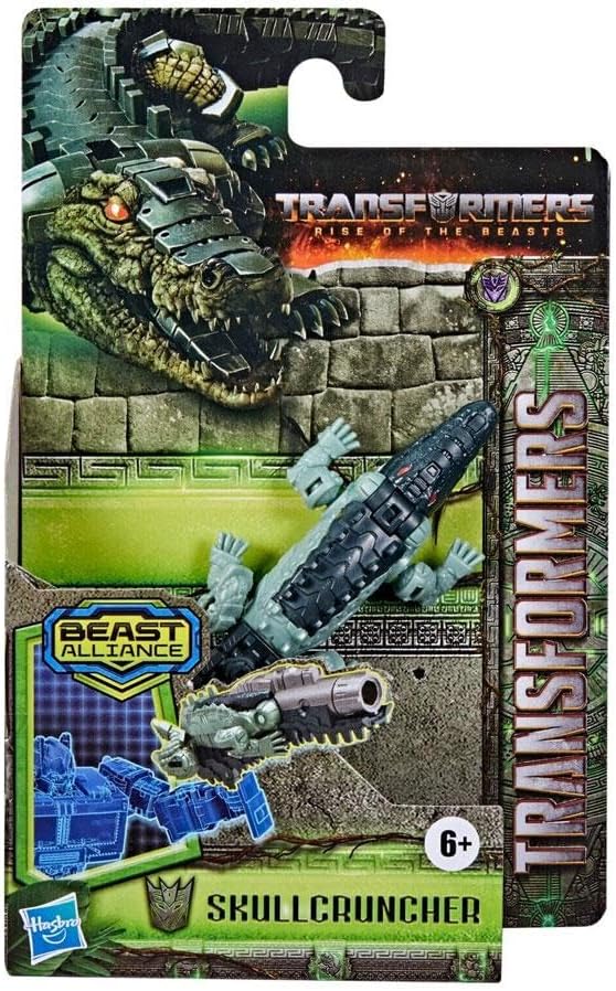 Transformers Toys Rise of the Beasts Movie, Beast Alliance, Beast Battle Masters Skullcruncher Action Figure - Ages 6 and Up, 3-inch