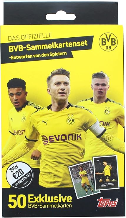 Topps 2020 X BVB Borussia Dortmund Team Box Set (50 Cards) - Includes Superstars Erling Haaland, Giovanni Reyna & Jadon Sancho