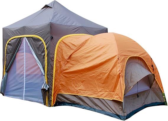 APEX Basecamp Modular Outdoor Camping Canopy with Connectable Tent and Zippered Sidewalls - 8x8 Pop-Up Canopy Tent System for Camping, Festivals, Events