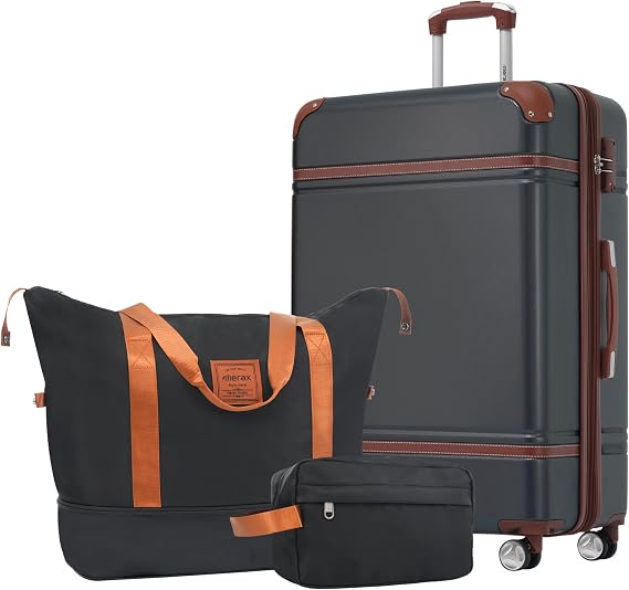 Merax 24 IN Luggage with Bags, Suitcase with Spinner Wheels