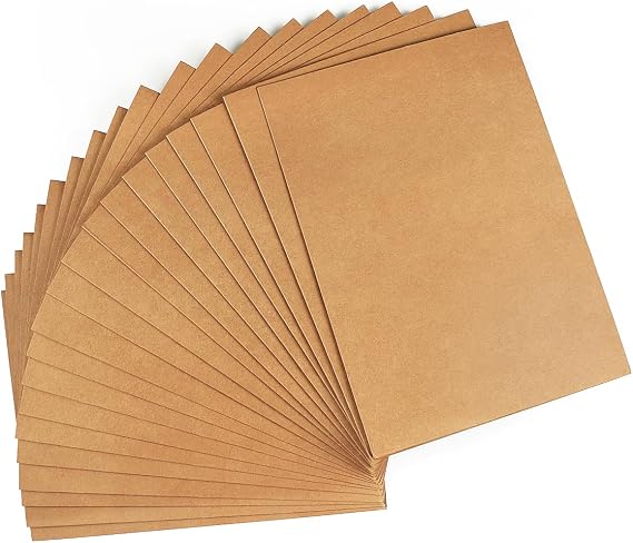 20pcs File Folders A4 Kraft Paper File Folder Brown Paper Presentation Document Pocket for Office School Home Arts Crafts Use