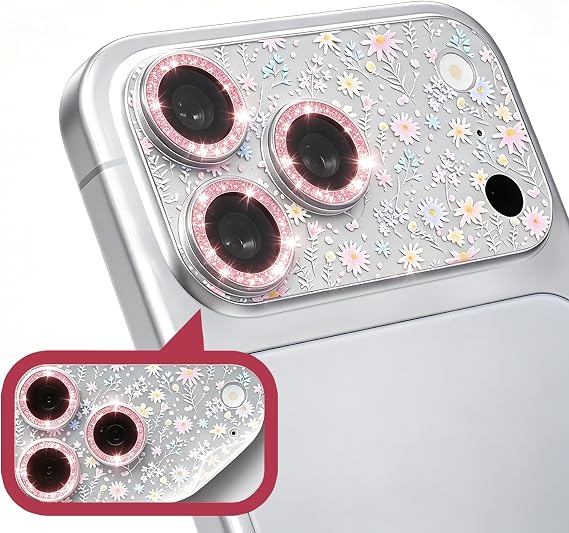 カメラレンズプロテクター iPhone 17 Pro Max用 キラキラ 美的