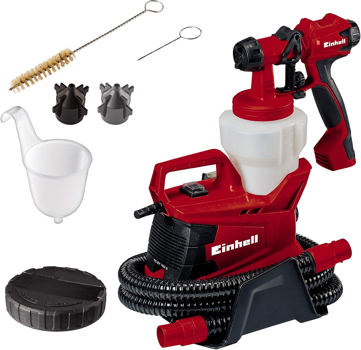 Einhell Spray Paint System TC-SY 700 S 700 W, semi-fixed, for medium and large surfaces, for varnish and lacquer - 4260020
