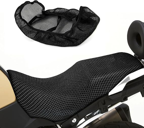 VITINO Motorcycle Seat Cover for Suzuki V-Strom DL1000 DL650 DL250 | 3D Mesh Cooling Cushion Cover Net, Breathable Rider Cushion Protector, Anti-Slip All-Season Heat Shield, Easy Install
