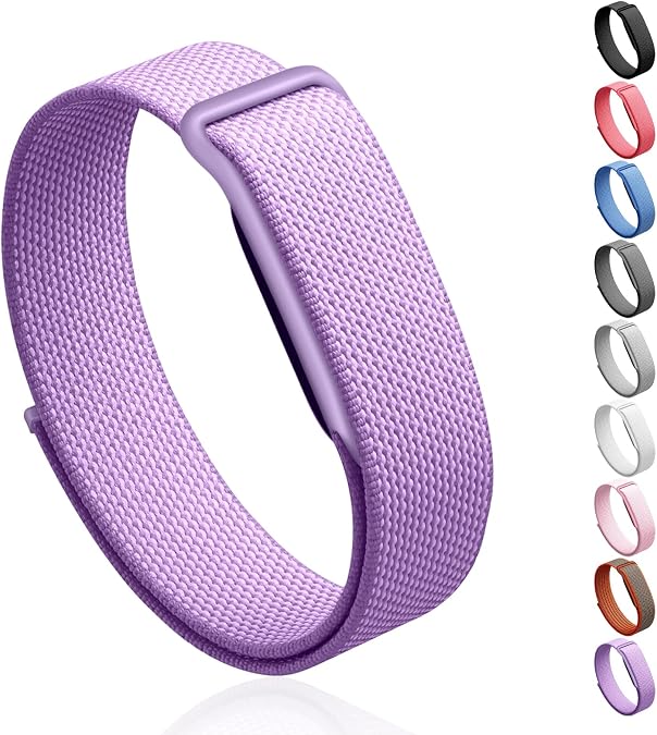 Nylon Band for Fitbit Air Breathable Replacement Strap, Adjustable Woven Sport Strap for Fitbit Air Screenless Fitness Tracker