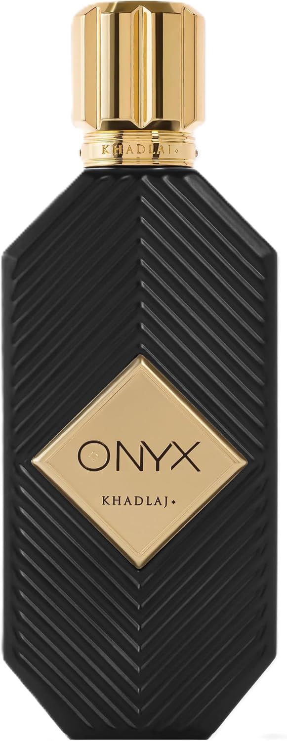 Khadlaj Onyx Gold Eau de Parfum for Men 100ml | Long-Lasting Aromatic Vanilla, Lavender, Vetiver & Musk Fragrance