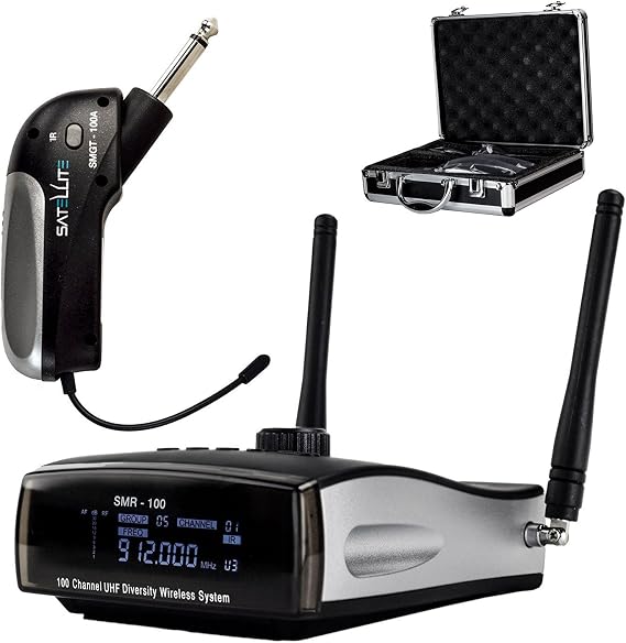 Nady Satellite-SMGT-100A 100-Channel True Diversity Wireless Instrument System for Electric Guitar (Recessed Jack)