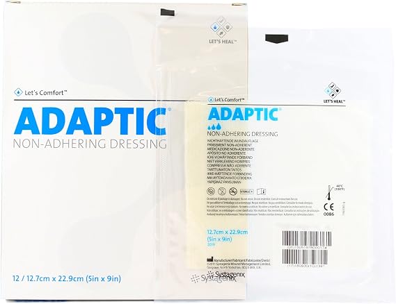 4 Set of 12 Count - ADAPTIC Non-adhering Dressing 5" x 9"
