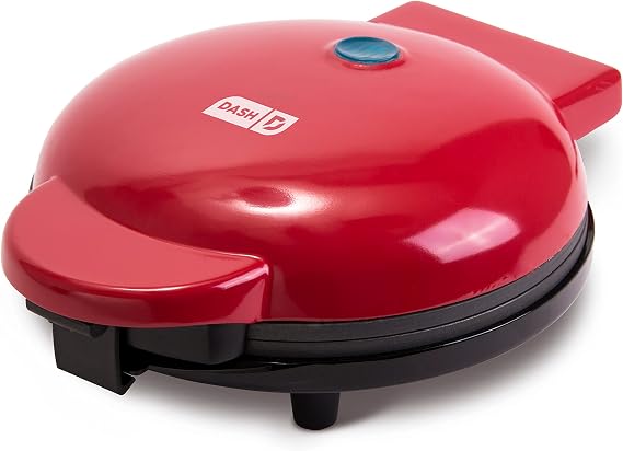 Dash Express Waffle Maker -Electric Waffle Maker for Creative Homemade Treats - Dual Nonstick Cooking Surfaces, Easy Food Release & Quick Cleanup - Compact, Space-Saving Design - 8 Inches - Red