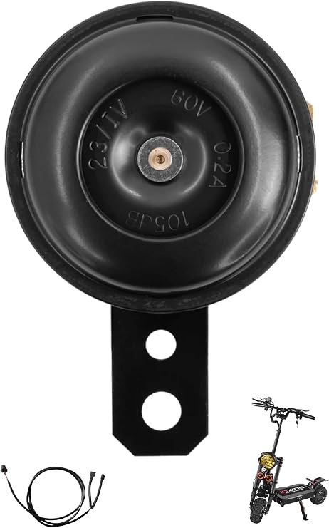 Super loud 48-60V electric vehicle horn 110dB high sound pressure warning horn Clear sound, suitable for electric bicycles, scooters and motorcycles - ATV off-road vehicles, etc. City safety essential