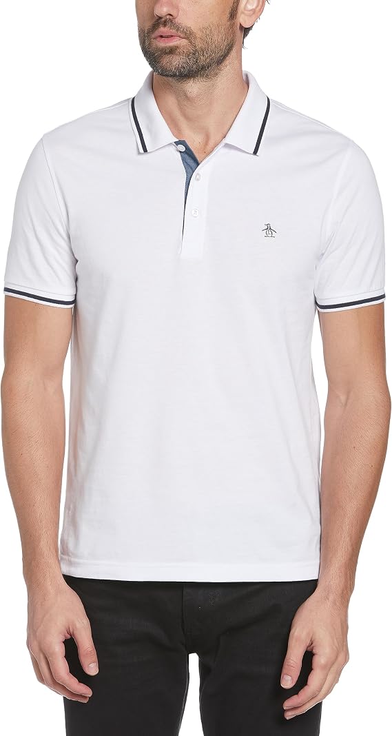 Original Penguin Men's Contrast Tipping Short Sleeve Polo Shirt