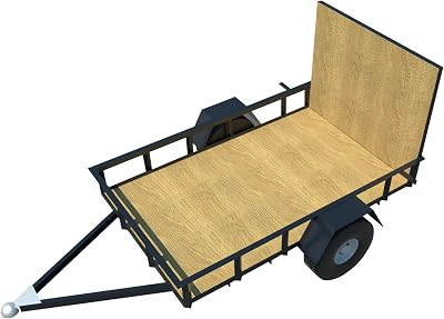 Utility Trailer Plans DIY 5 x 8 Open Lawn Cargo Carrier Build Your Own