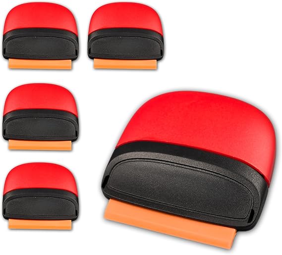 Plastic Razor Blade Scraper 5Pcs Mini Scraper Tools for Removing Stickers,Labels,Decal,Glue