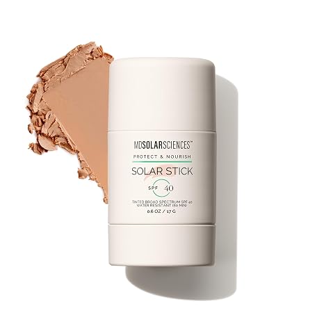MDSolarSciences Mineral Tinted Solar Stick SPF 40 Sunscreen - Oil-Free Formula UVA-UVB Protection - Zinc Oxide - 80 Minutes of Water Resistance - 0.6 oz / 17 g