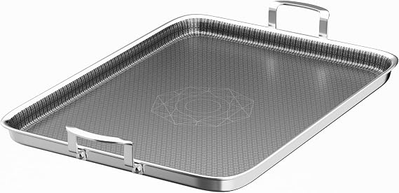 Cooker King 19" x 13" Double Burner Griddle Pan, Nonstick Flat Plate