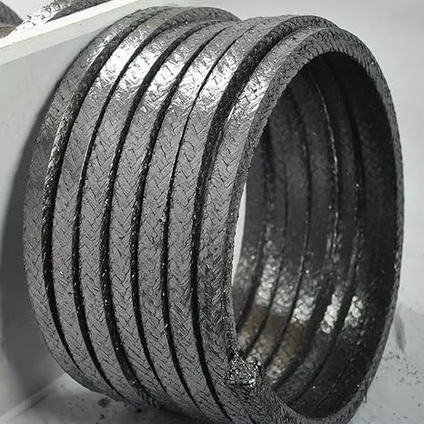 15 Feet Length Flexible Graphite Braided Compression Packing (1/4" x 1/4") for Pump Valve or Mechanical Seal