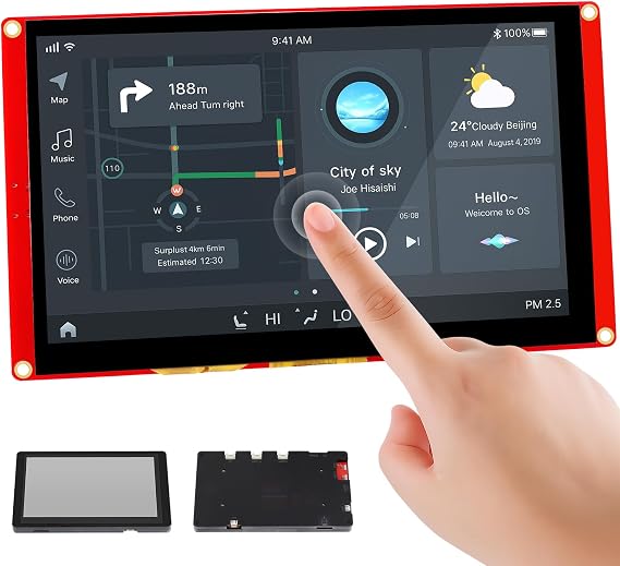 ELECROW ESP32 Display 800480, 7 Inch HMI Basic ESP32 RGB TFT LCD Touch Screen with Acrylic Case, 32-Bit LX7 Dual-Core Processor, Up to 240MHz, Compatible with Arduino, LVGL, PlatformIO, MicroPython