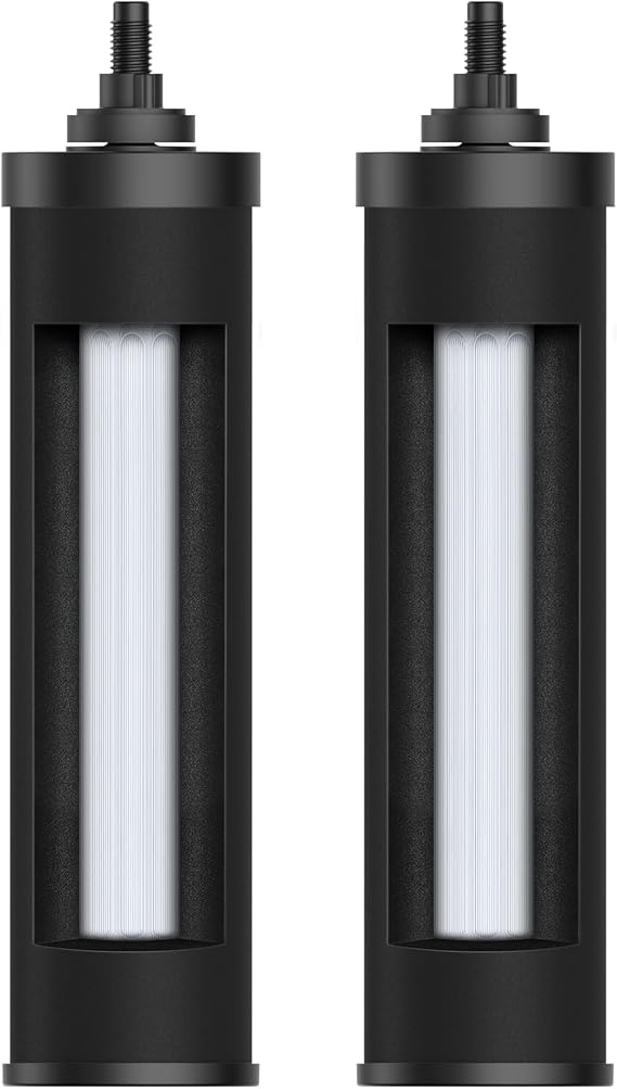 AQUACREST Black Water Filter Replacement for Berkey® Gravity Water Filter System Berkey® BB9-2 Black Purification Element, 2 Pack