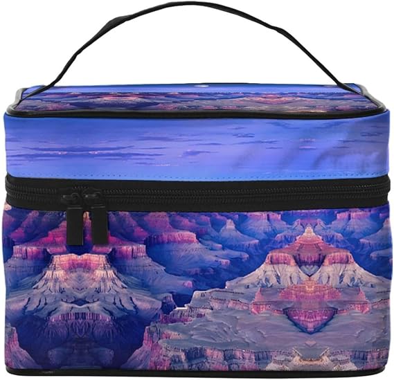 Beauty Grand Canyon -Print Waterproof Cosmetic Bag for Travel & Gym - Large Makeup Organizer Compartments, Premium Twill Fabric, Leak-Proof Design