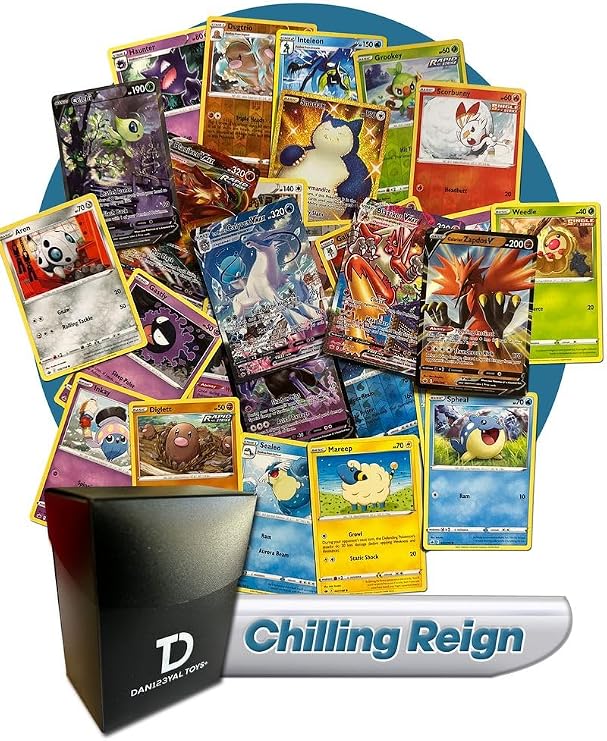 Chilling Reign TCG Random Assortment Bundle ||  Ultra Rare + 30 Random Cards + Dan123yal Deck Box