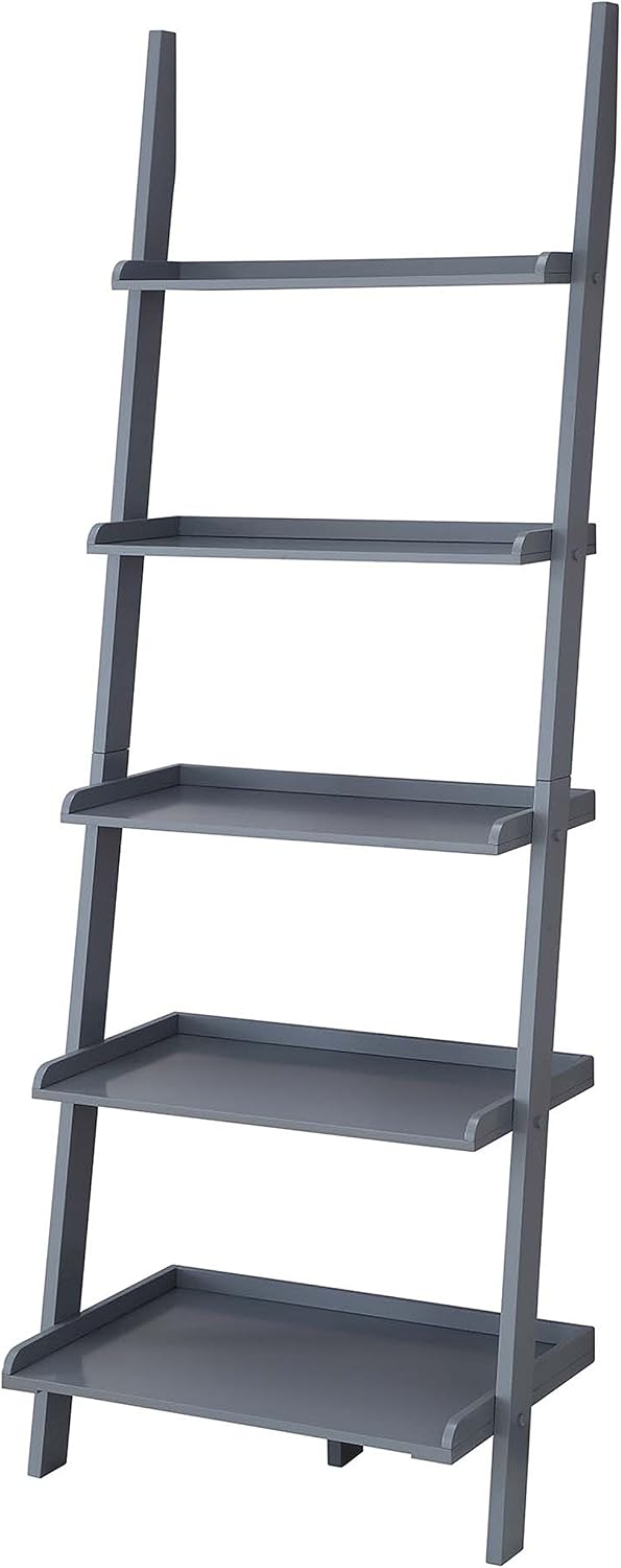 Convenience Concepts American Heritage 5 shelves Bookshelf Ladder, Black