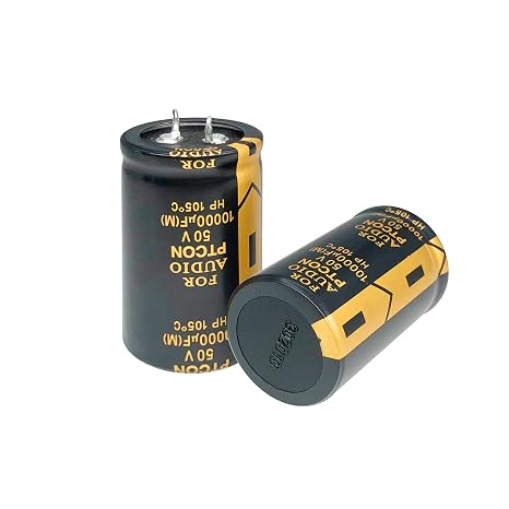2pcs 50V 10000uF Snap-in Electrolytic Capacitor, 30x50mm
