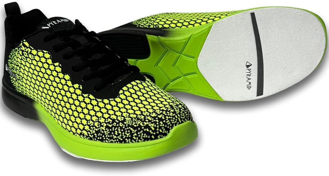 Pyramid Mens Path Lite Seamless Mesh Bowling Shoes - Lightweight Seamless Design, Athletic Fit, Breathable Knit Upper, Universal Slide Soles