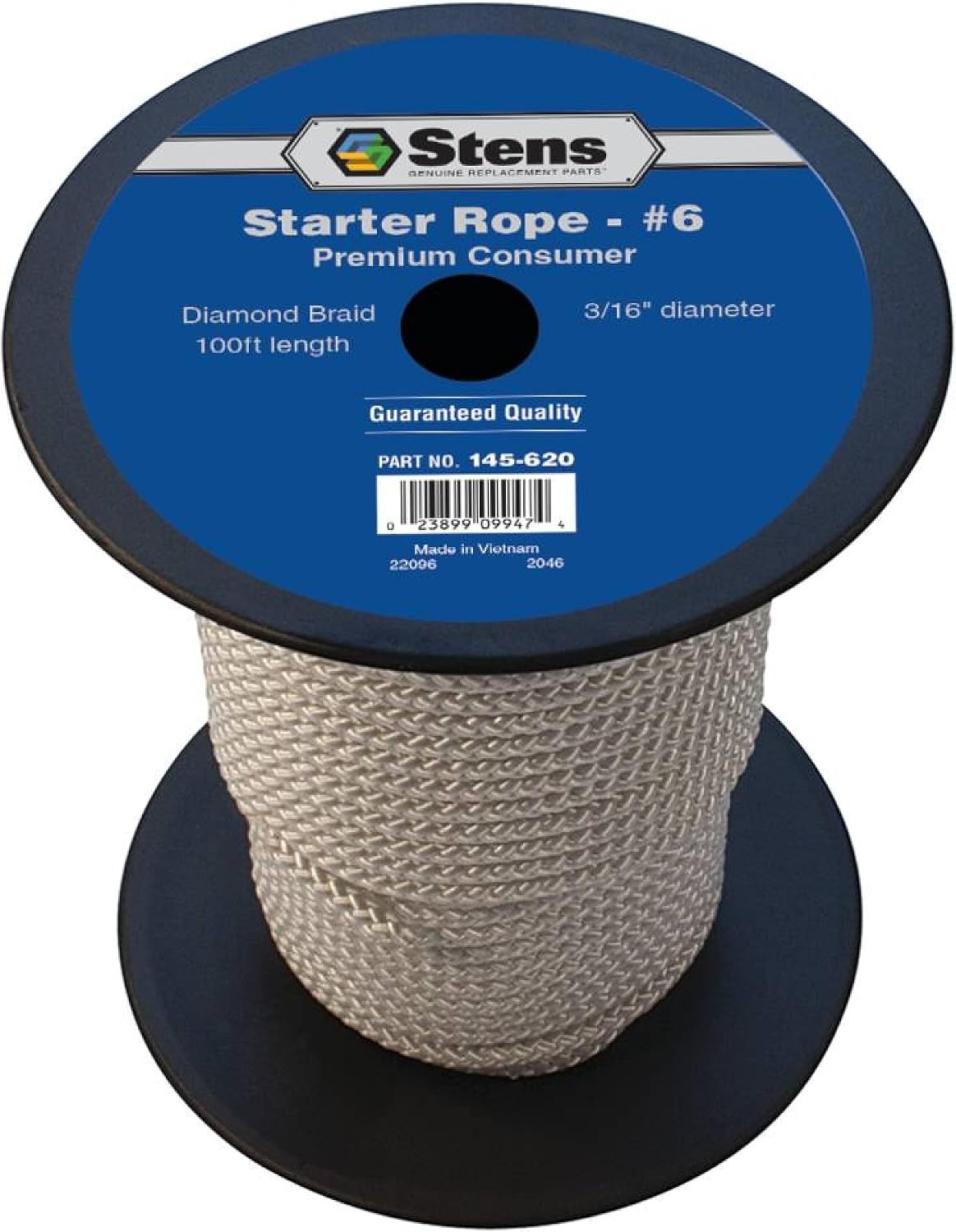 Stens New 100Diamond Braid Starter Rope 145-620#6 Diamond