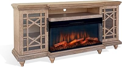 3687DR Media TV StandTV Console wFireplace Option Beige 72-inch, Not Contain Fireplace,for 2001B-36P Option