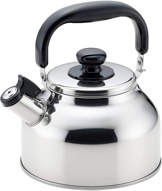 Yoshikawa Wide Clean Wide-Mouth Whistle Kettle, 2.6L 91.2 oz, Stainless Steel, IH and Gas Stove Compatible, Tsubame Sanjo, Made in Japan, SH4831